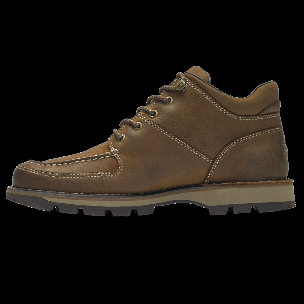 Botas Rockport Hombre Mexico - Umbwe Ii Waterproof Chukka Marrom - ITVFE8760